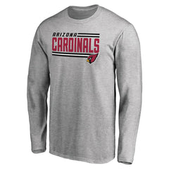 Arizona Cardinals Iconic Collection On Side Stripe Long Sleeve T-Shirt Ash - NFL