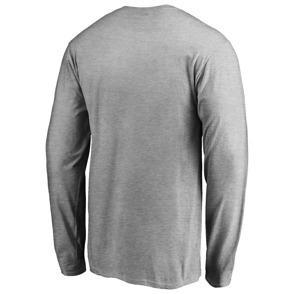 Buffalo Bills Iconic Collection On Side Stripe Long Sleeve T-Shirt Ash - NFL