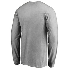New York Giants Iconic Collection On Side Stripe Long Sleeve T-Shirt Ash - NFL