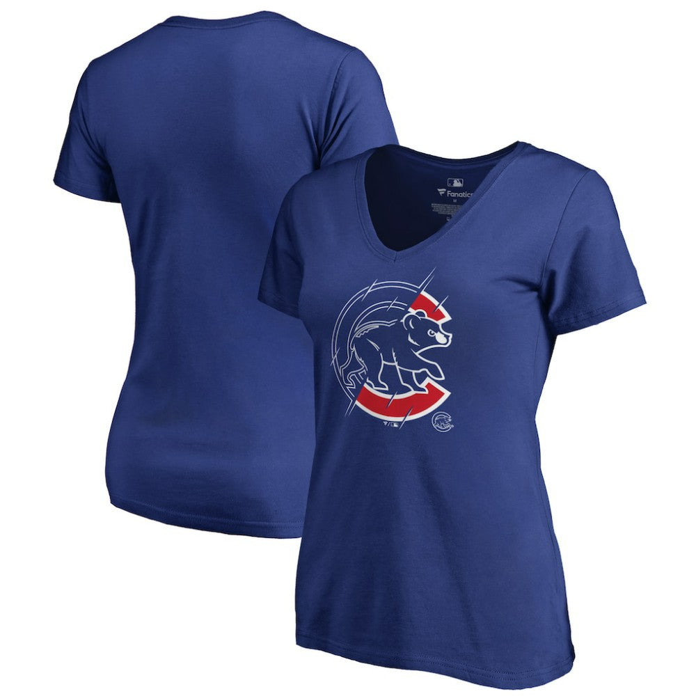 Chicago Cubs Women's X-Ray V-Neck T-Shirt Online