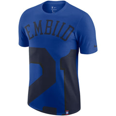 Nike - Joel Embiid Philadelphia 76ers Oversized Name & Number T-Shirt - Royal