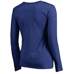 Indianapolis Colts Women's Iconic Collection Script Assist Long Sleeve V-Neck T-Shirt Royal - NFL