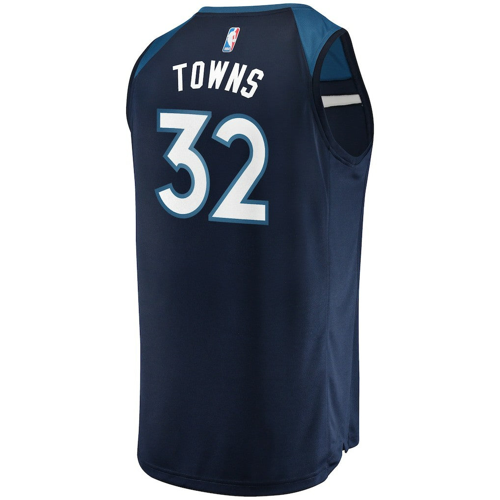 Karl-Anthony Towns Minnesota Timberwolves Fast Break Replica Player Jersey Navy - Icon Edition | NBA Jerseys