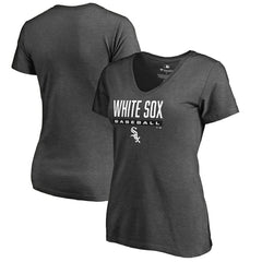Chicago White Sox Women's Win Stripe V-Neck T-Shirt Sale