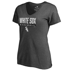 Chicago White Sox Women's Win Stripe V-Neck T-Shirt Sale