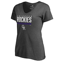 Colorado Rockies Women's Win Stripe V-Neck T-Shirt for sale