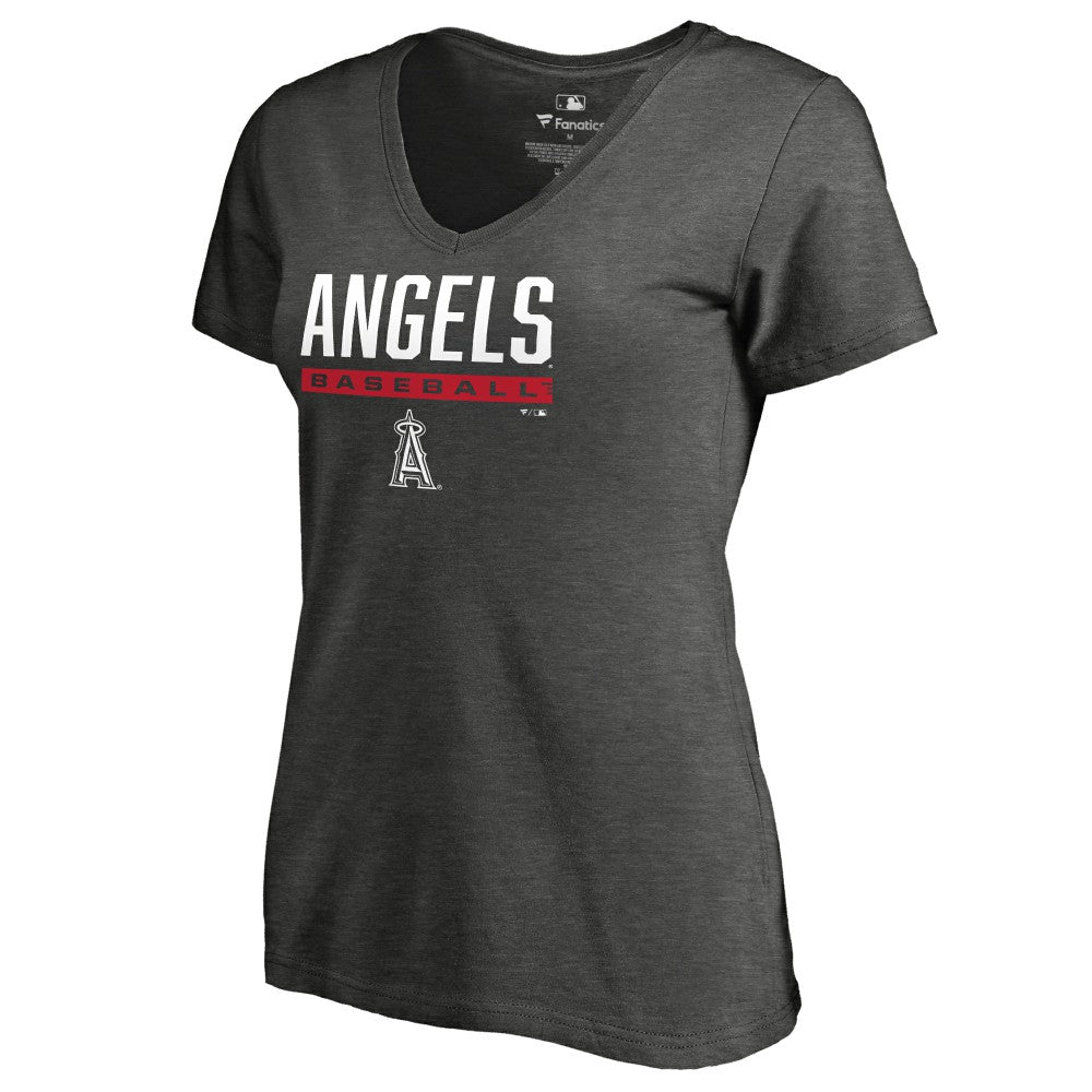 Los Angeles Angels Women's Win Stripe V-Neck T-Shirt discount