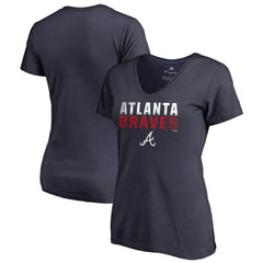 Atlanta Braves Women's Fade Out V-Neck T-Shirt Online