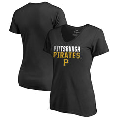 Pittsburgh Pirates Women's Fade Out V-Neck T-Shirt Sale