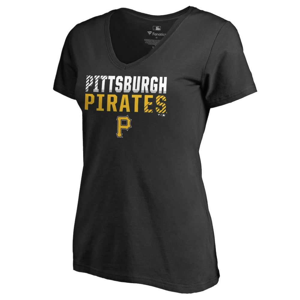 Pittsburgh Pirates Women's Fade Out V-Neck T-Shirt Sale