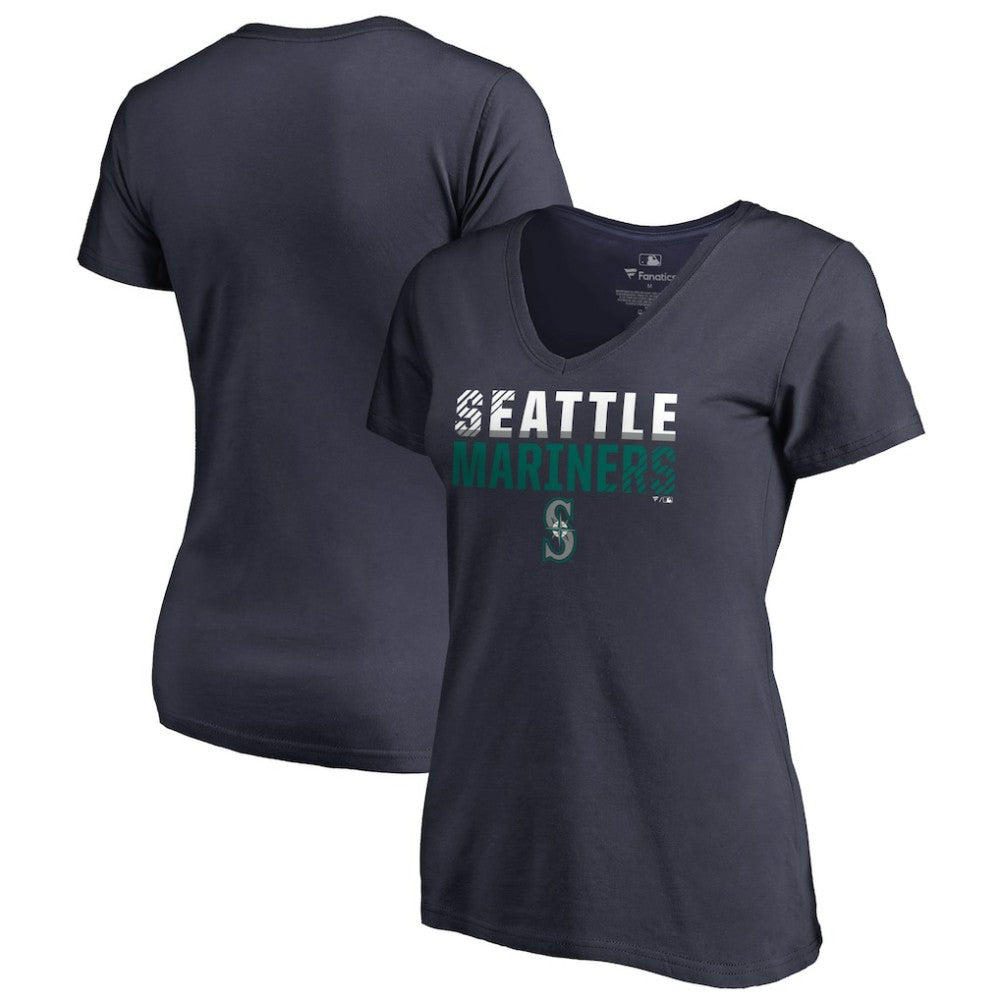 Seattle Mariners Women's Fade Out V-Neck T-Shirt for sale
