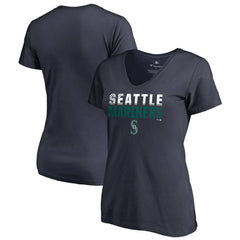 Seattle Mariners Women's Fade Out V-Neck T-Shirt for sale