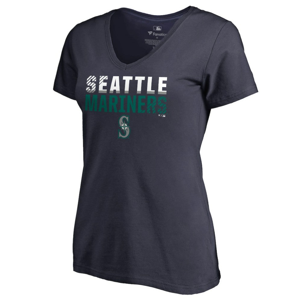 Seattle Mariners Women's Fade Out V-Neck T-Shirt for sale