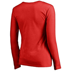 Minnesota Twins Women's Fade Out V-Neck Long Sleeve T-Shirt Sale