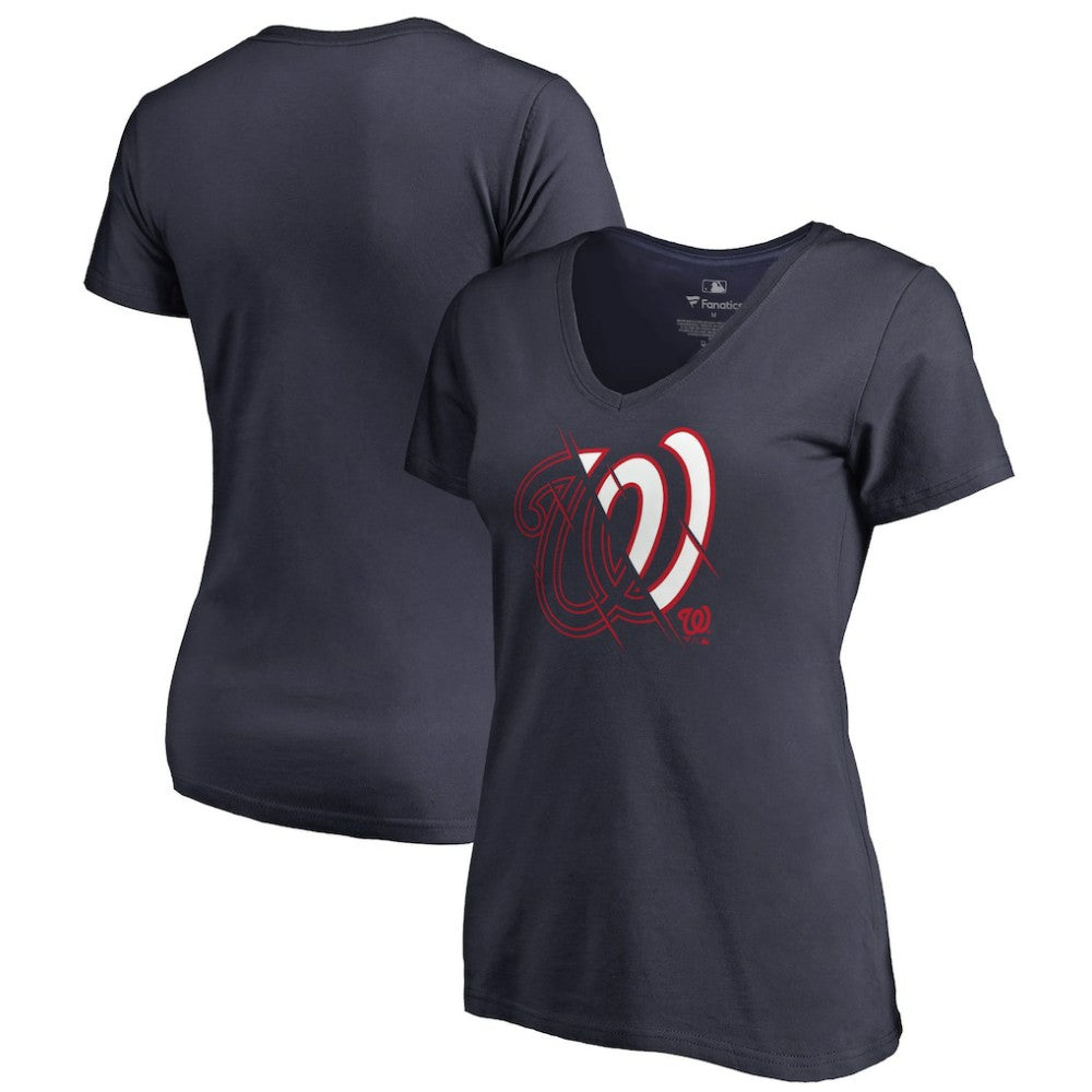 Washington Nationals Women's X-Ray V-Neck T-Shirt Clearance