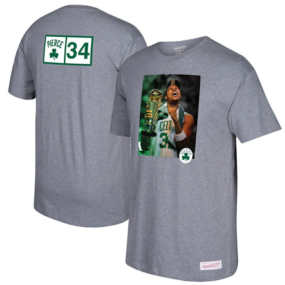 Mitchell & Ness - Paul Pierce Boston Celtics Graphic T-Shirt - Gray