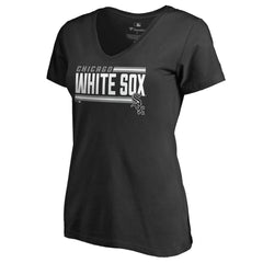 Chicago White Sox Women's Onside Stripe V-Neck T-Shirt Lifestyle