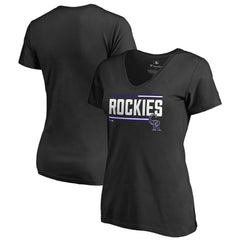 Colorado Rockies Women's Onside Stripe V-Neck T-Shirt discount