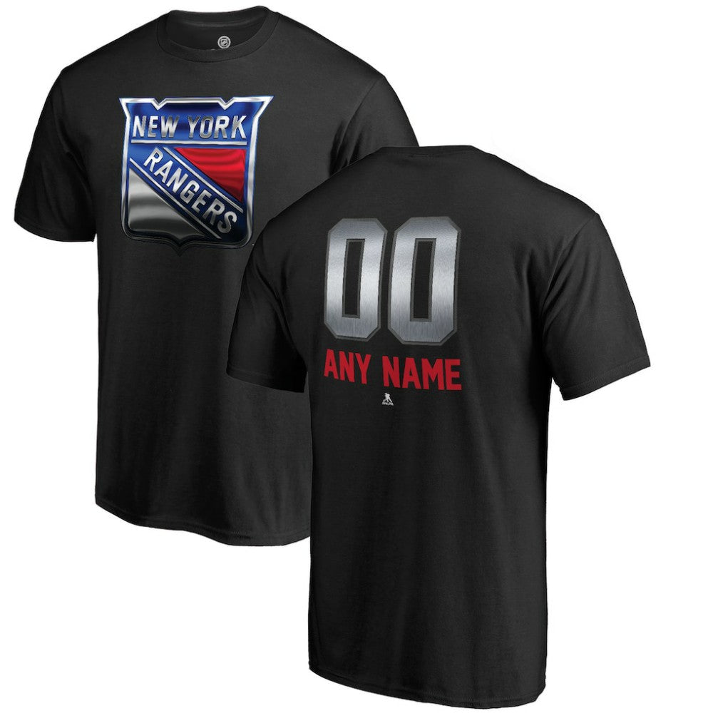 New York Rangers Personalized Midnight Mascot T-Shirt Black