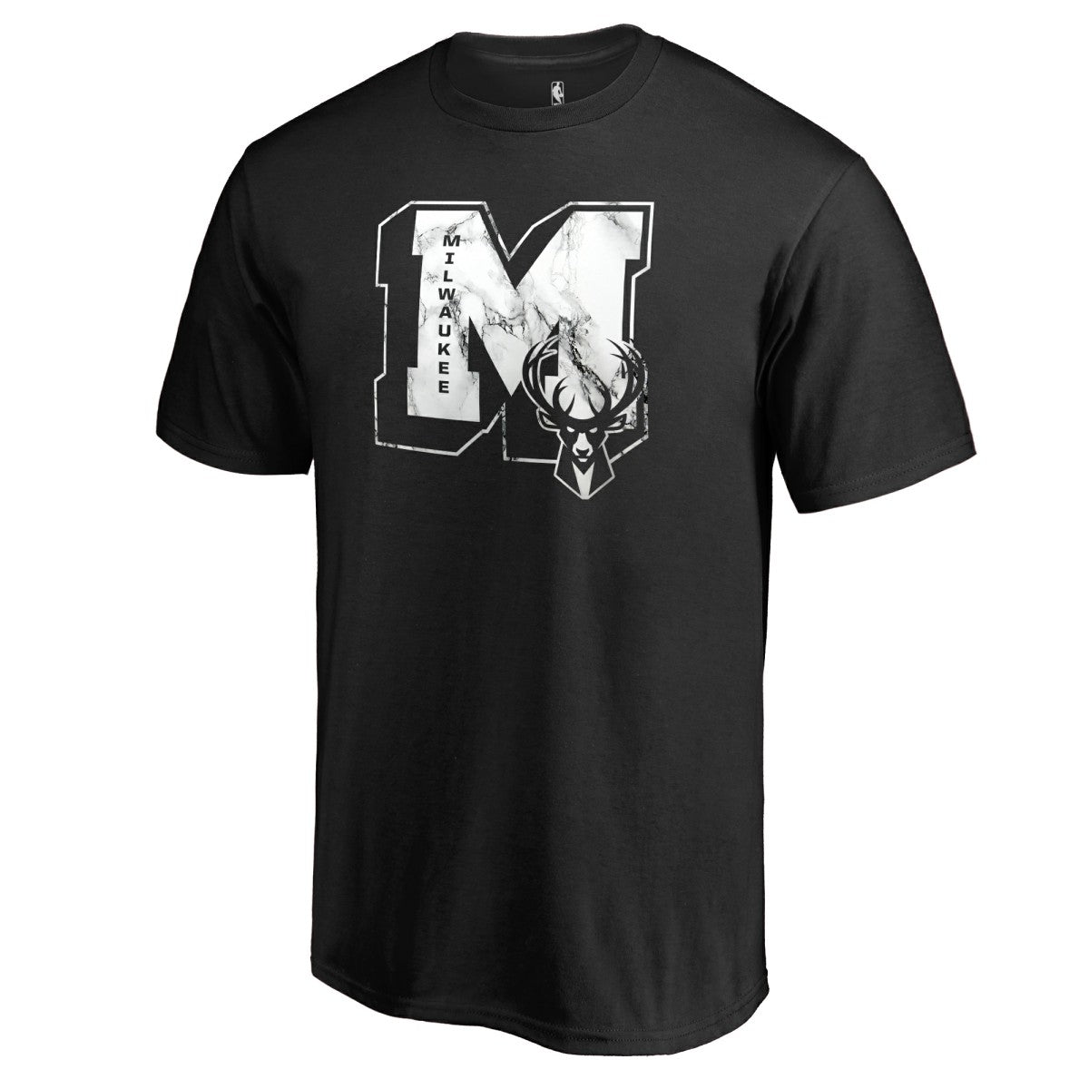 NBA - Milwaukee Bucks Letterman T-Shirt - Black