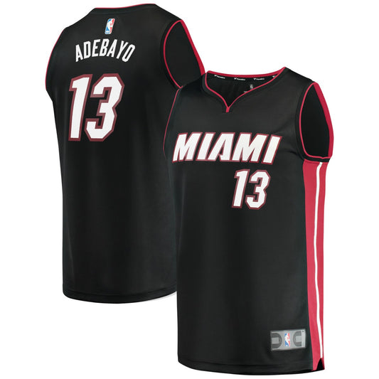 Bam Adebayo Miami Heat Fast Break Replica Player Jersey - Icon Edition - Black | NBA Jerseys