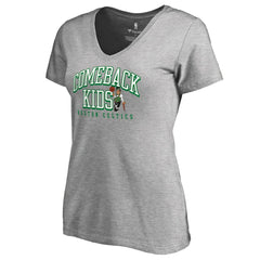 NBA - Boston Celtics Women's Comeback Kids V-Neck T-Shirt - Heathered Gray