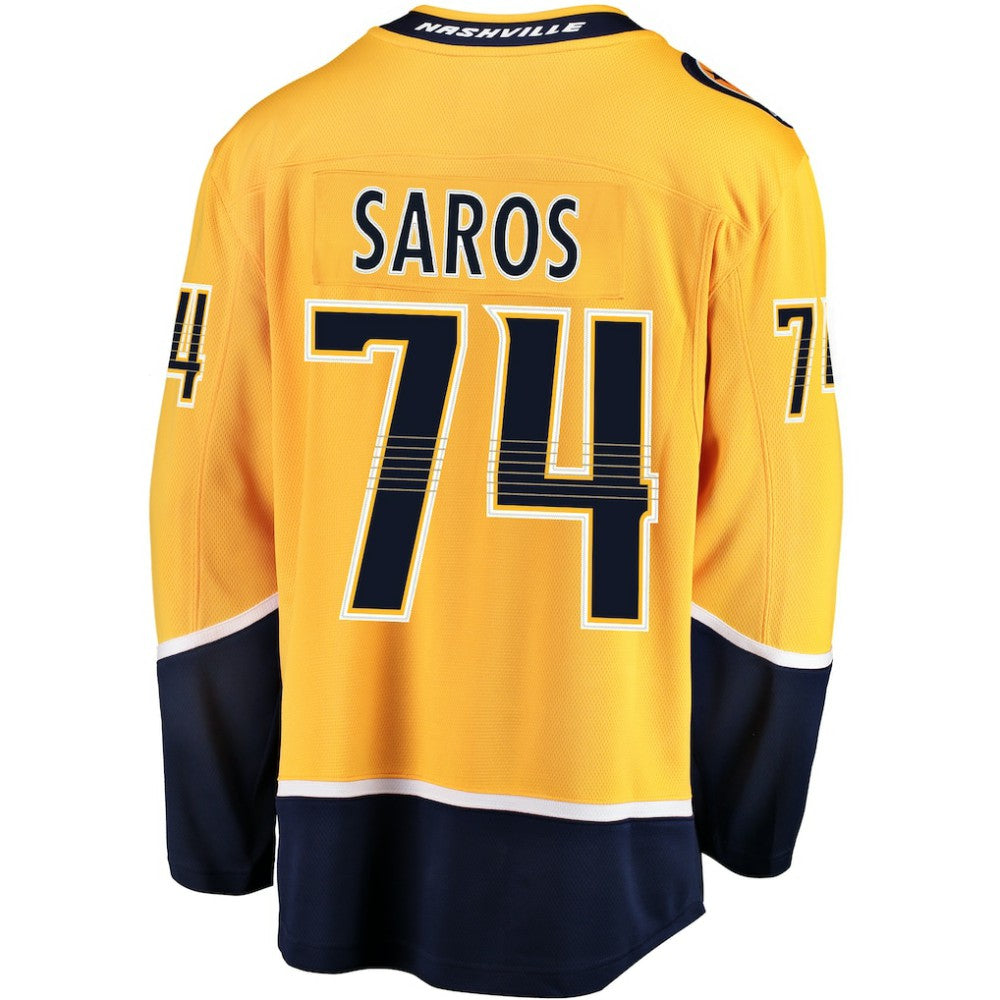 Juuse Saros Nashville Predators Fanatics Breakaway Player Jersey - Gold | NHL Jerseys