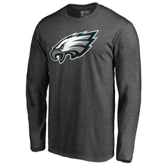 Philadelphia Eagles Primary Logo Long Sleeve T-Shirt Heathered Charcoal - NFL