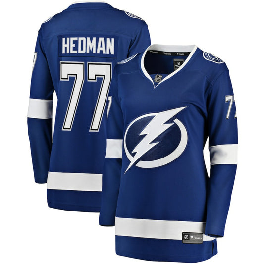 Victor Hedman Tampa Bay Lightning Fanatics Women's Home Breakaway Jersey - Blue | NHL Jerseys