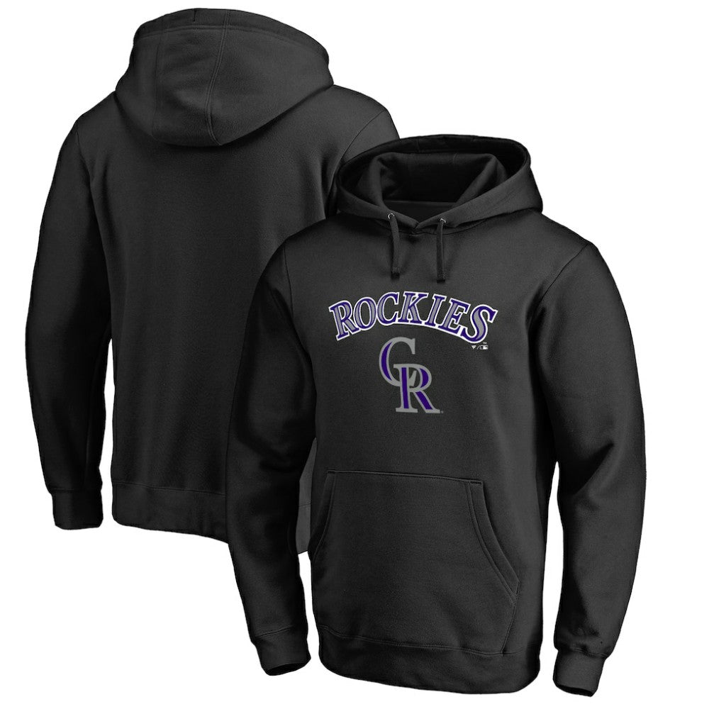 Colorado Rockies Team Lockup Fitted Pullover Hoodie Clearance