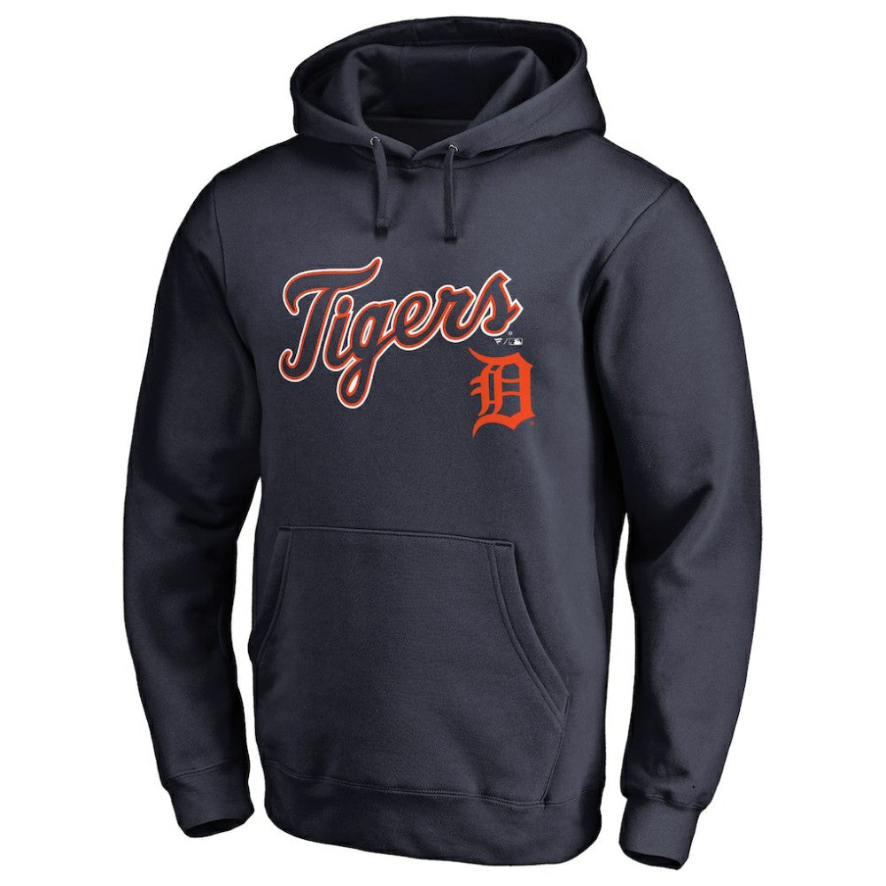 Detroit Tigers Team Lockup Fitted Pullover Hoodie Lifestyle