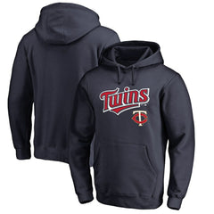 Minnesota Twins Team Lockup Fitted Pullover Hoodie Clearance