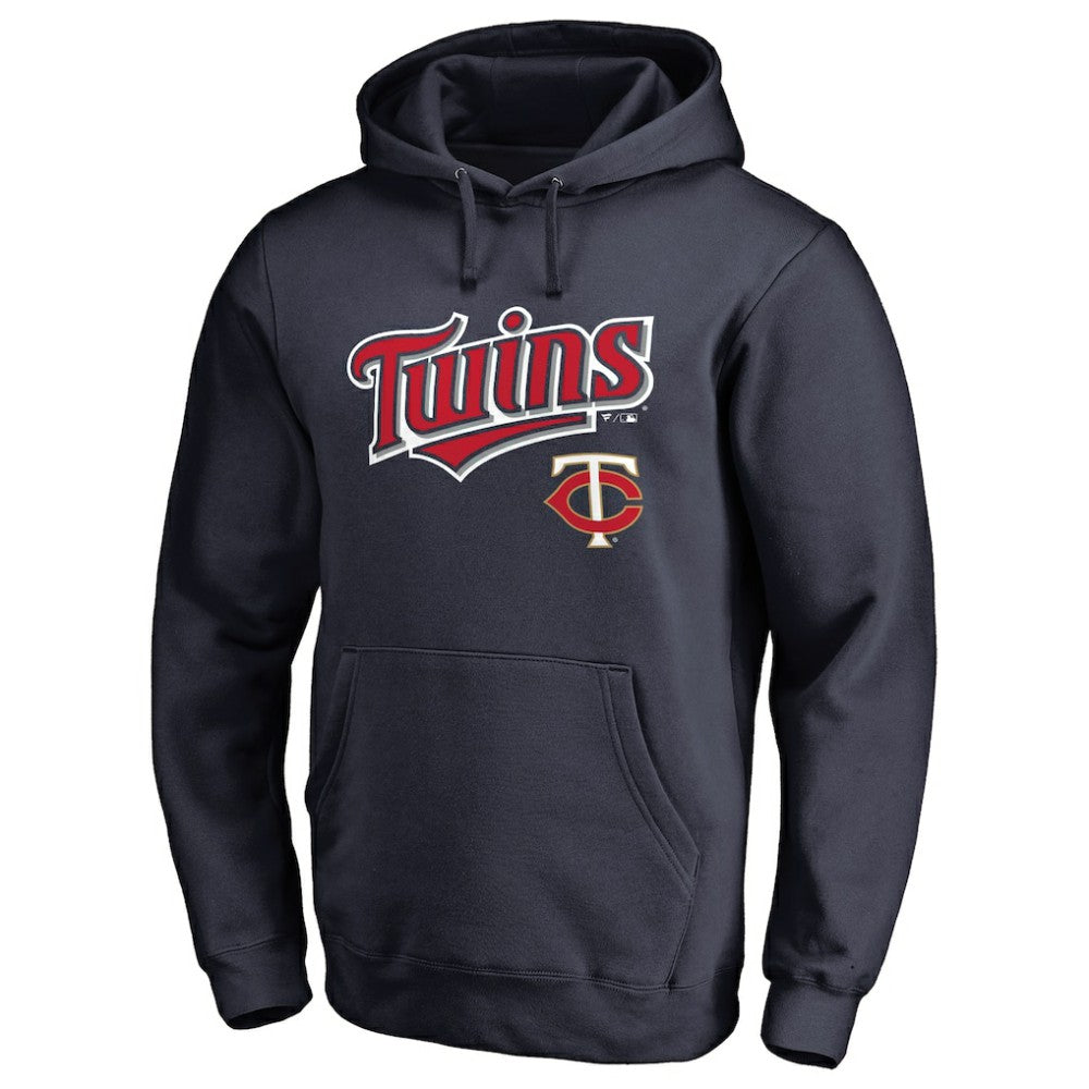 Minnesota Twins Team Lockup Fitted Pullover Hoodie Clearance