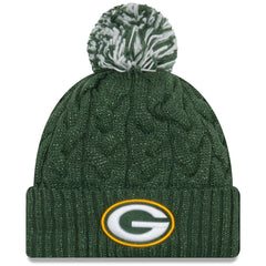 Green Bay Packers New Era Women's Cozy Cable Cuffed Knit Hat Green - NFL