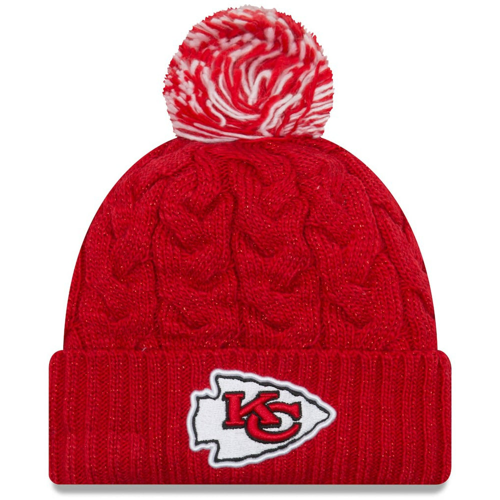 Kansas City Chiefs New Era Women's Cozy Cable Cuffed Knit Hat Red - NFL