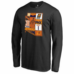 NBA - Devin Booker Phoenix Suns Player State Long Sleeve T-Shirt - Black