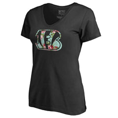 Cincinnati Bengals Women's Lovely V-Neck T-Shirt Black - NFL