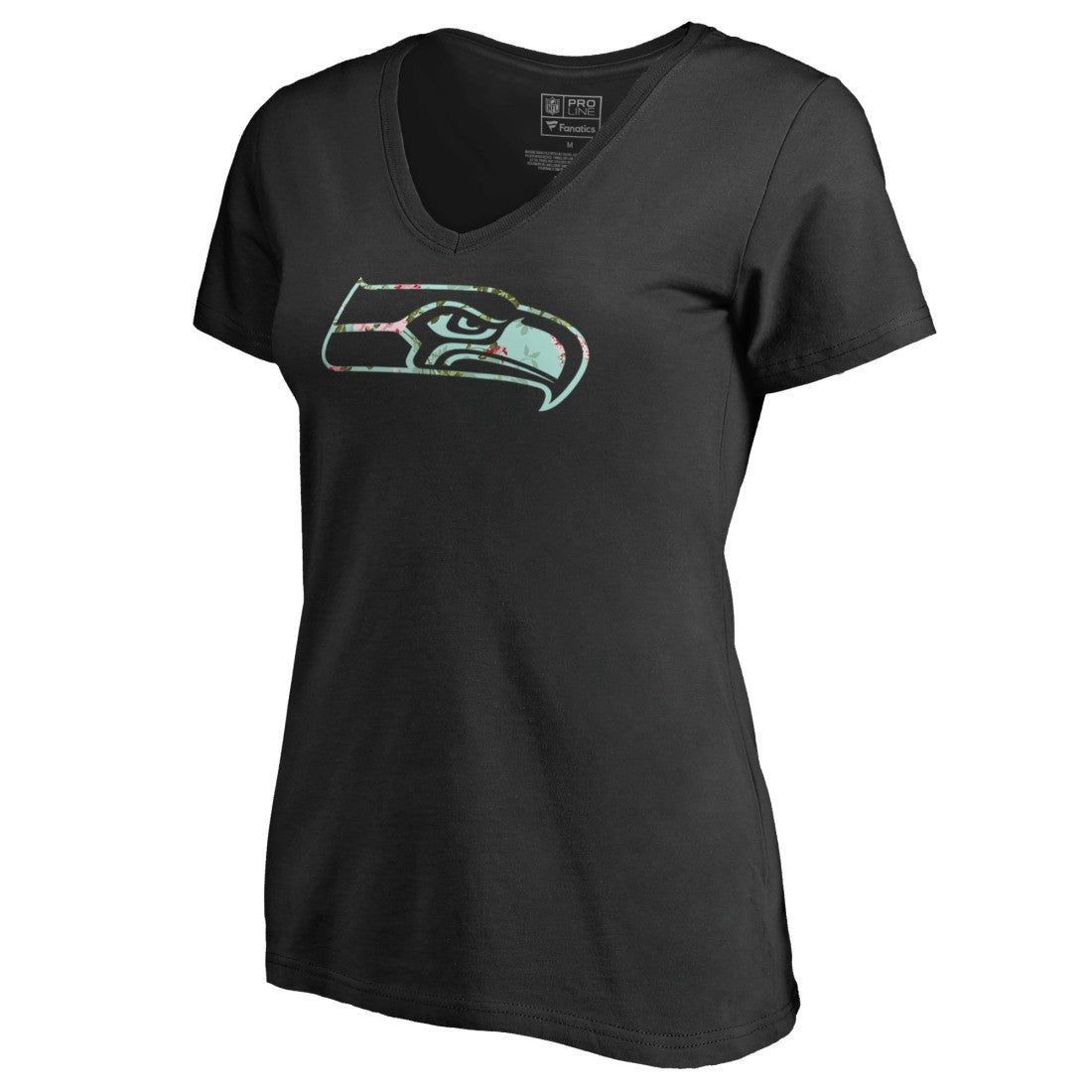 Seattle Seahawks Women's Lovely V-Neck T-Shirt Black - NFL