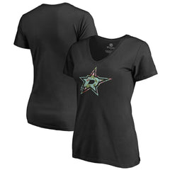 Dallas Stars - Women's Lovely V-Neck T-Shirt Black