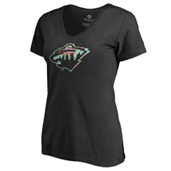 Minnesota Wild - Women's Lovely V-Neck T-Shirt Black