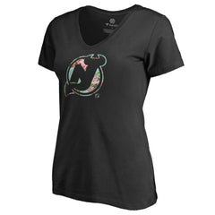 New Jersey Devils - Women's Lovely V-Neck T-Shirt Black