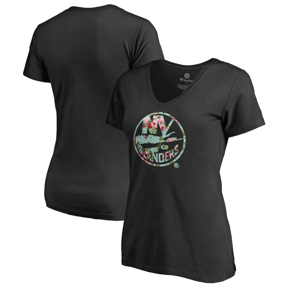 New York Islanders - Women's Lovely V-Neck T-Shirt Black