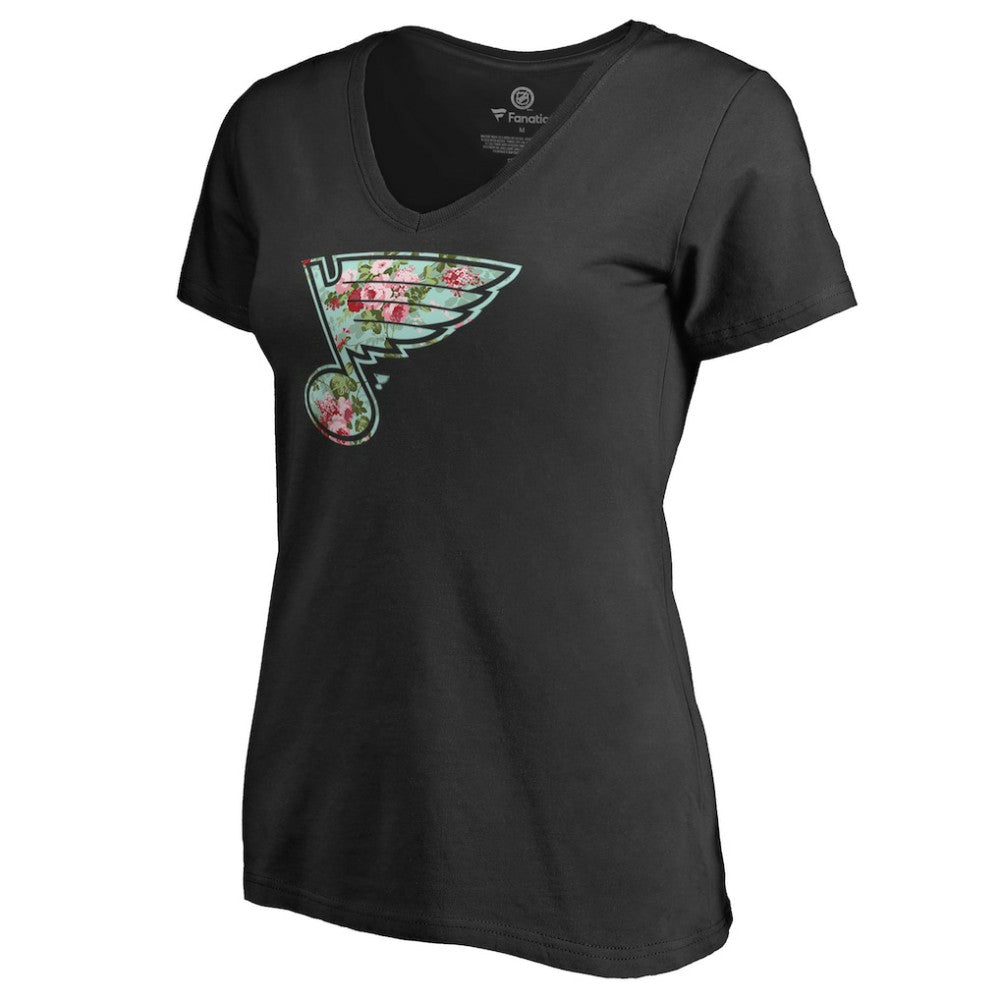 St. Louis Blues - Women's Lovely V-Neck T-Shirt Black