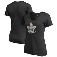 Toronto Maple Leafs - Women's Lovely V-Neck T-Shirt Black