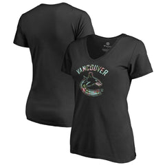 Vancouver Canucks - Women's Lovely V-Neck T-Shirt Black