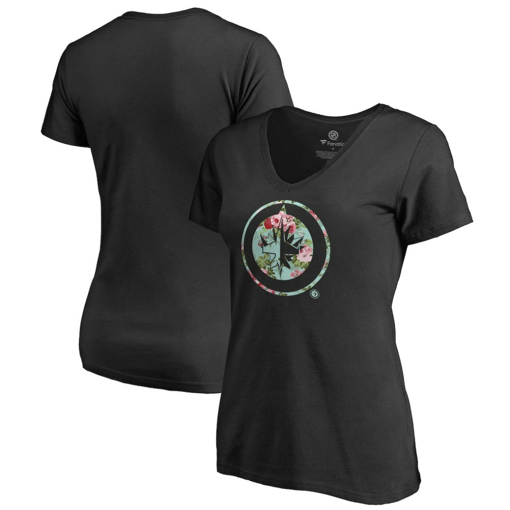 Winnipeg Jets - Women's Lovely V-Neck T-Shirt Black