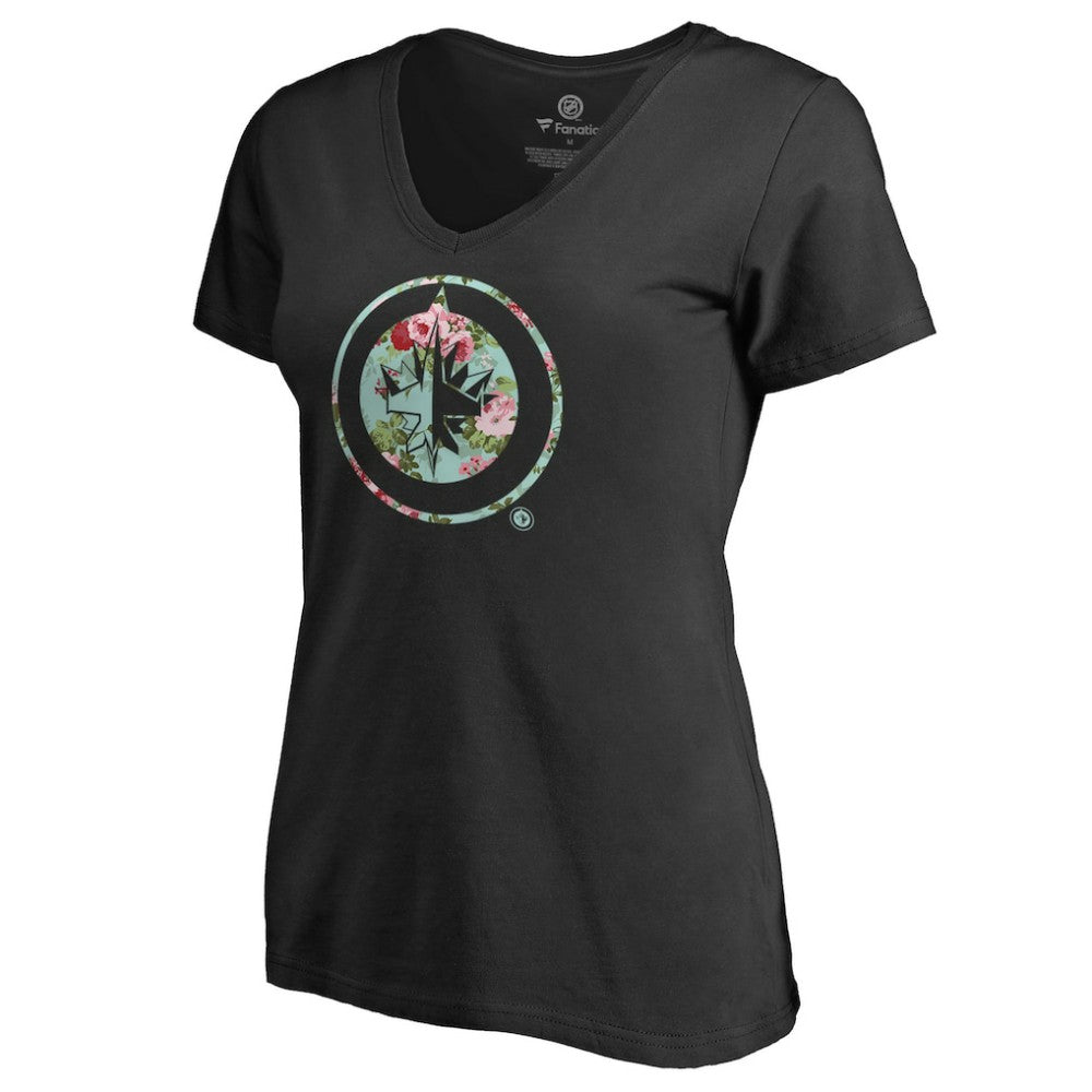 Winnipeg Jets - Women's Lovely V-Neck T-Shirt Black