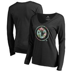 Winnipeg Jets - Women's Lovely Long Sleeve V-Neck T-Shirt Black