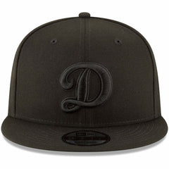 Los Angeles Dodgers New Era Script Logo Black on Black 9FIFTY Snapback Adjustable Hat for sale