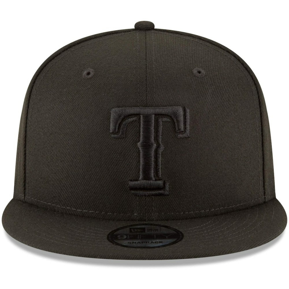 Texas Rangers New Era Black on Black 9FIFTY Team Snapback Adjustable Hat for sale